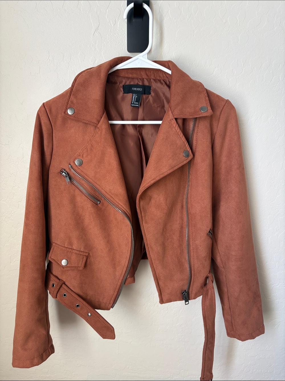 Forever 21 Y2K Suede Moto Jacket